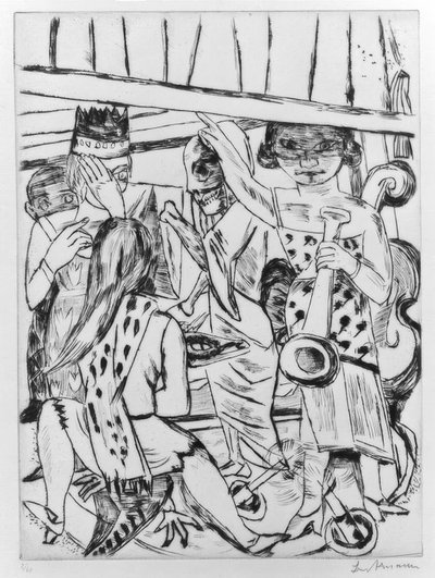 Opona jde nahoru od Max Beckmann