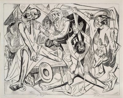 Noc (list 7 z: „Peklo“) od Max Beckmann