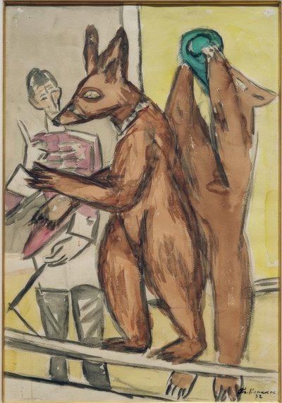 Cvičení medvědi od Max Beckmann