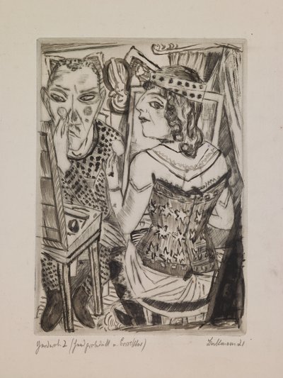 Šatna, deska 2 z portfolia "Výroční veletrh" od Max Beckmann