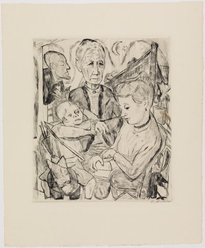 Rodinná scéna (rodina Beckmannových) od Max Beckmann