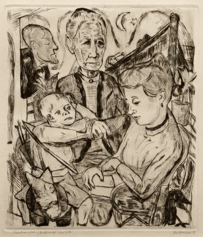 Rodinná scéna od Max Beckmann