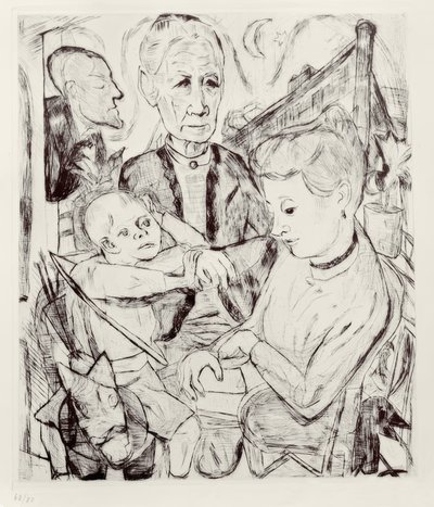 Rodinná scéna od Max Beckmann