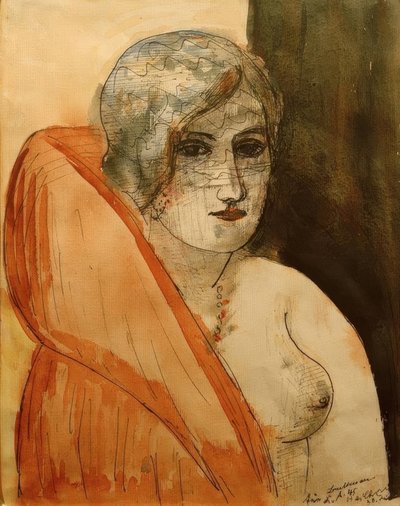Žena v kožešině od Max Beckmann