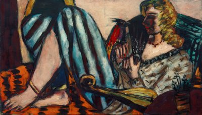 Žena s červeným kohoutem od Max Beckmann