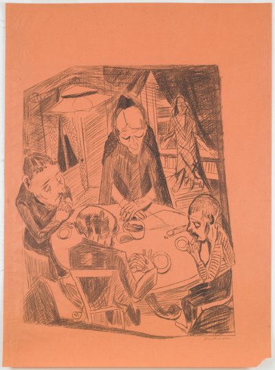 Hlad, tabule 5 z portfolia „Peklo“ od Max Beckmann