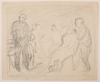 II [Druhá] Skica pro rodinný portrét Zech od Max Beckmann