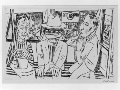 V tramvaji od Max Beckmann