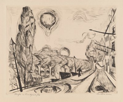 Krajina s balónem od Max Beckmann
