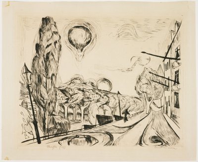 Krajina s balónem od Max Beckmann