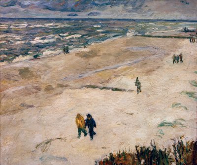 Lidé po práci u moře (Na pláži Wangerooge) od Max Beckmann