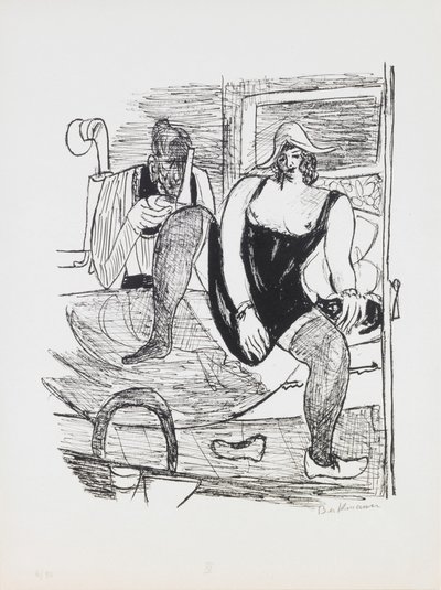 Ráno, deska 11 z portfolia „Den a sen“ od Max Beckmann