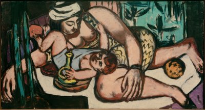 Matka s hrajícím si dítětem od Max Beckmann