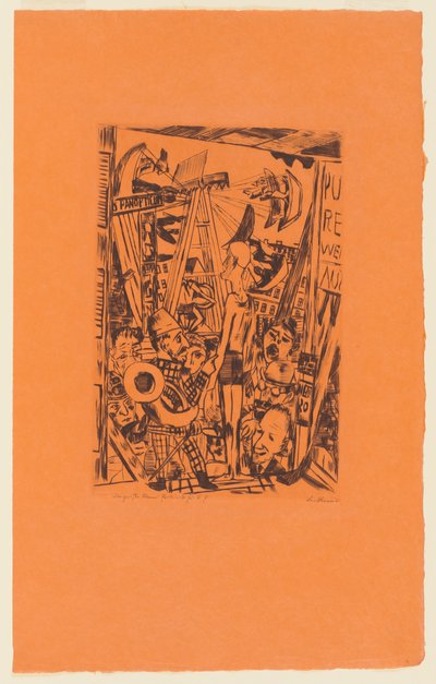 Tabule 5 ze série: Výroční trh od Max Beckmann