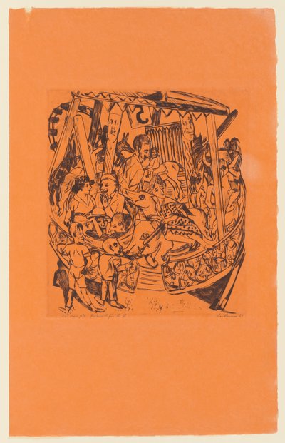 Tabule 7 ze série: Výroční trh od Max Beckmann