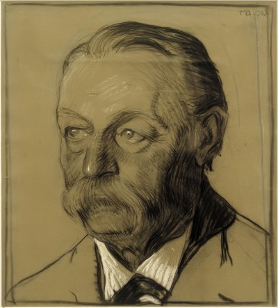 Portrét strýce Friedricha Beckmanna, poloviční profil vlevo od Max Beckmann