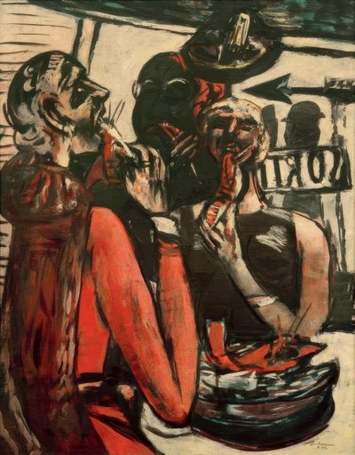 Prunier (Im Restaurant Prunier, Paříž) od Max Beckmann