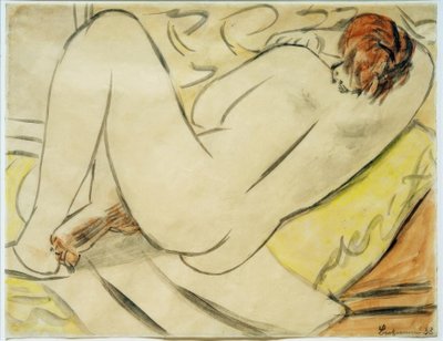 Nahá zezadu, ležící od Max Beckmann