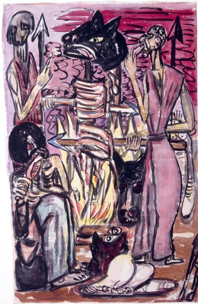 Obětní jídlo od Max Beckmann