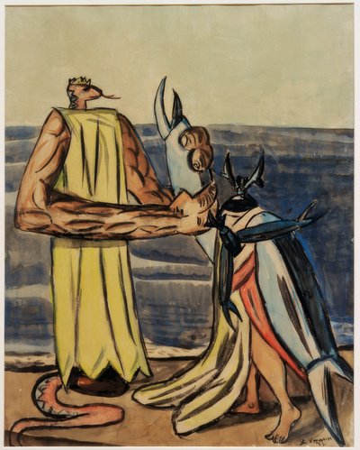 Hadí král a roháč nevěsta od Max Beckmann