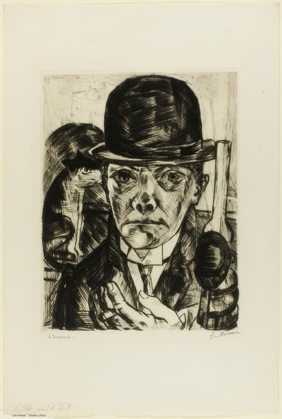 Autoportrét v buřince od Max Beckmann