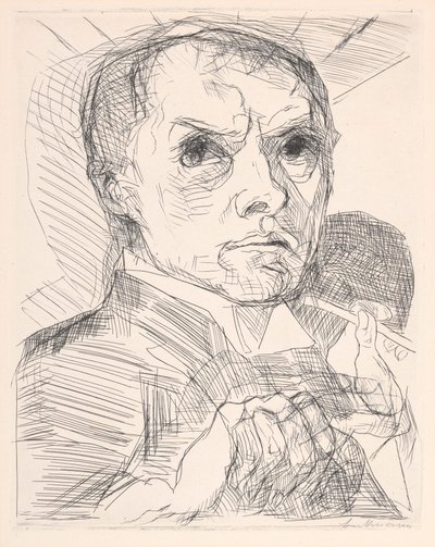 Autoportrét se stylusem od Max Beckmann