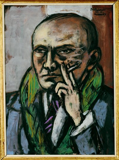 Autoportrét s cigaretou od Max Beckmann