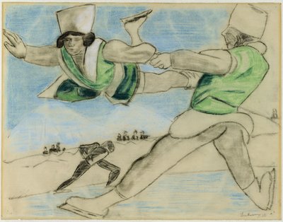 Bruslaři v Davosu od Max Beckmann