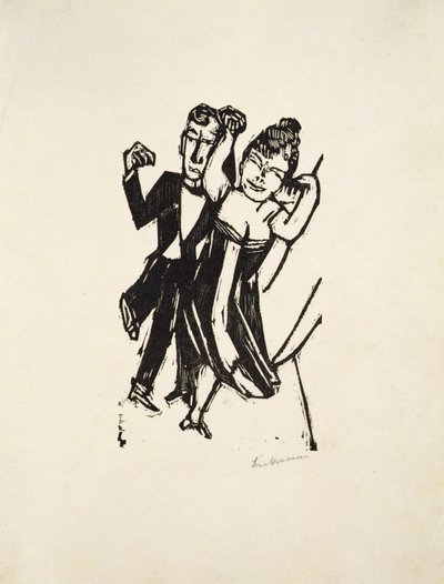Malý taneční pár (dřevořez) od Max Beckmann