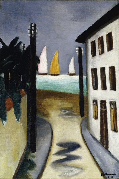 Malá krajina, Viareggio; Kleine Landschaft, Viareggio od Max Beckmann