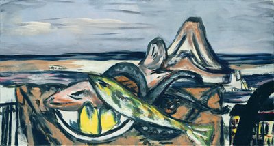 Zátiší s rybami od Max Beckmann