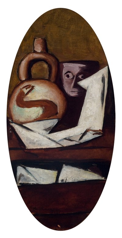 Zátiší s mexickou postavou od Max Beckmann