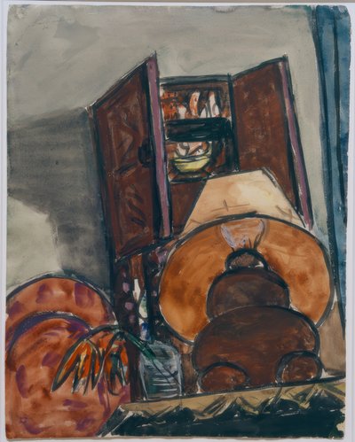 Zátiší s lampou od Max Beckmann