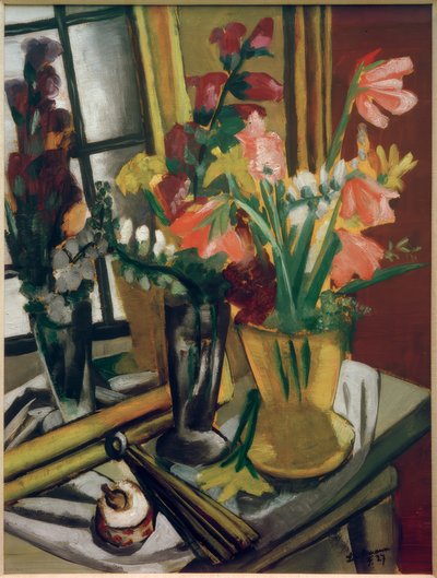 Zátiší se zrcadlem od Max Beckmann