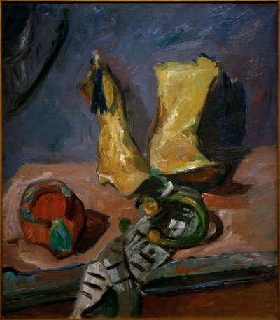 Zátiší se žlutými botami od Max Beckmann
