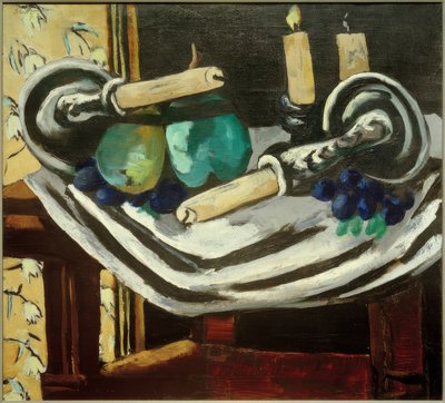 Zátiší s převrácenými svíčkami od Max Beckmann