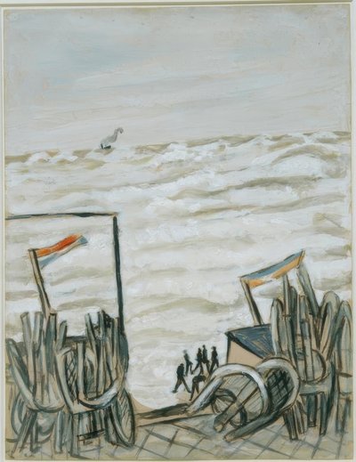Pláž při přílivu od Max Beckmann