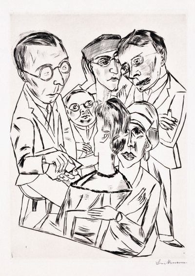 Umělec ve společnosti od Max Beckmann