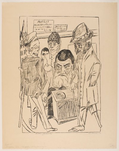 Žebráci, deska 7 ze série „Výlet do Berlína 1922“ od Max Beckmann
