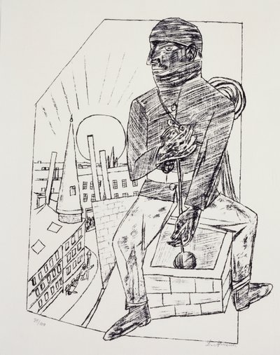 Kominík, Max Beckmann (1884-1950), litografie. Německo, 20. století. od Max Beckmann