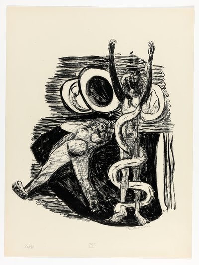 The Fall of Man, deska 14 z Day and Dream od Max Beckmann