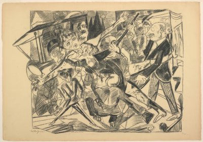 The Martyrdom, deska čtyři z Die Hölle od Max Beckmann