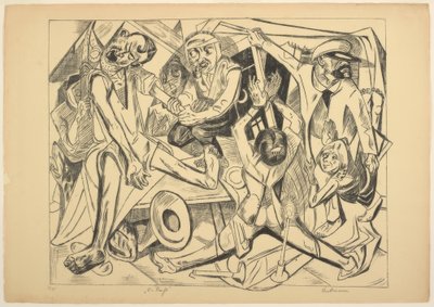 The Night, deska sedm z Die Hölle od Max Beckmann