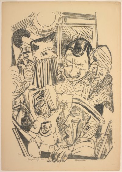 The Patriotic Song, deska devět od Die Hölle od Max Beckmann