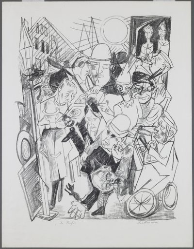 The Street, deska 3 z portfolia „Hell“ od Max Beckmann