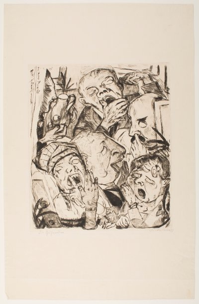 The Yawners, deska 7 z portfolia „Faces“ od Max Beckmann