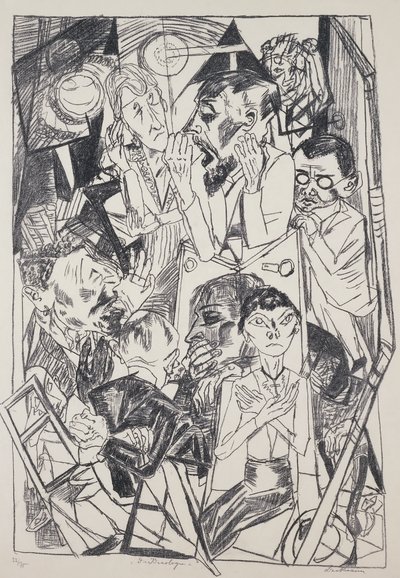 Ideologové, Max Beckmann (1884-1950), rytina. Německo, 20. století. od Max Beckmann