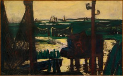 Wadden Sea zelené a černé a žluté od Max Beckmann