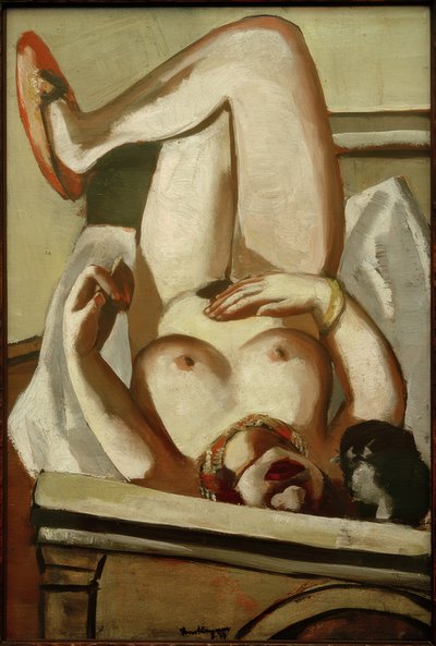Ženský akt se psem od Max Beckmann