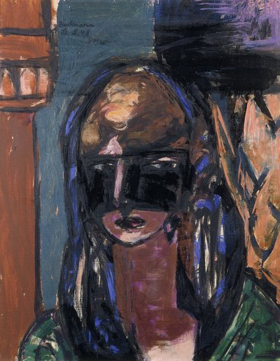 žena s maskou; žena s maskou od Max Beckmann
